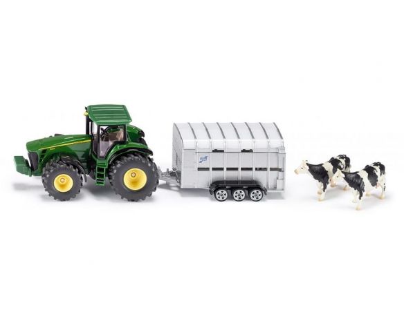 Sky Marks SK1956 TRACTOR J.DEERE C/CARRO TRAPORTO ANIMALI 1:50 Modellino