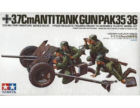 Tamiya TA35035 ANTICARRO DA 37 mm KIT 1:35 Kit Figure Militari