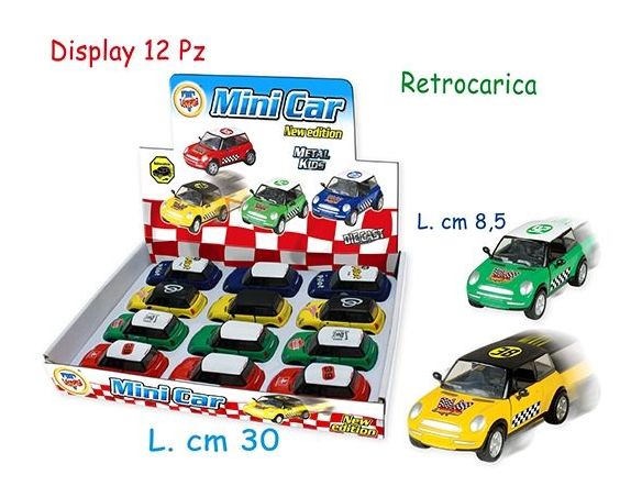 Teorema TE1124 AUTO MINI METALLO cm 8,5 RETROCARICA Modellino