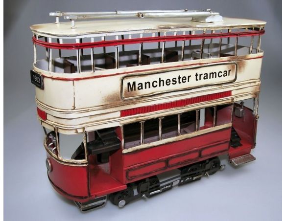 Timplate Gift's TPGJLBS1236-RY MANCHESTER TRAMCAR RED & YELLOW 1903 cm 35 Modellino