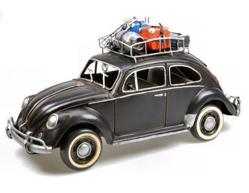 Timplate Gift's TPGJLC2200N-BK VW BEETLE W/BAGGAGE 1934 BLACK cm 33 Modellino