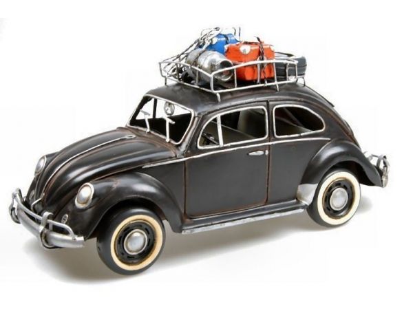 Timplate Gift's TPGJLC2200N-BK VW BEETLE W/BAGGAGE 1934 BLACK cm 33 Modellino