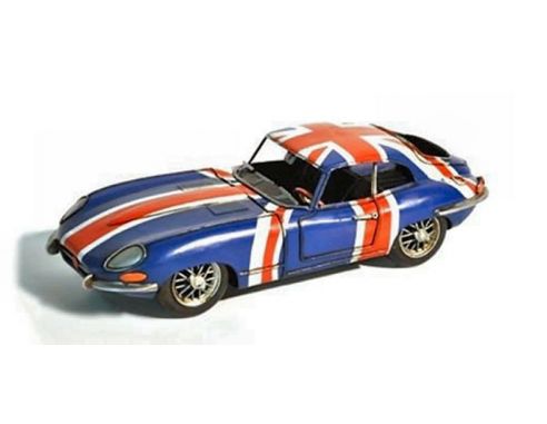 Timplate Gift's TPGJLC2492-BL JAGUAR W-TYPE UNION JACK 1961 1:12 Modellino