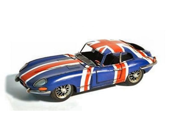 Timplate Gift's TPGJLC2492-BL JAGUAR W-TYPE UNION JACK 1961 1:12 Modellino