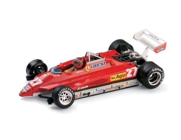 Brumm BM0267CH FERRARI 126 C 2 G.VILLENEUVE 1982 N.27 2nd S.MARINO GP 1:43 Modellino