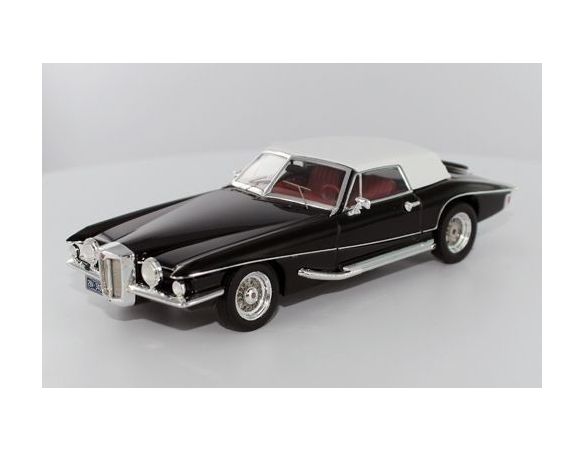 PremiumX PRD121 STUTZ BLACKHAWK CONVERTIBLE W/HARD TOP 1971 BLACK 1:43 Modellino