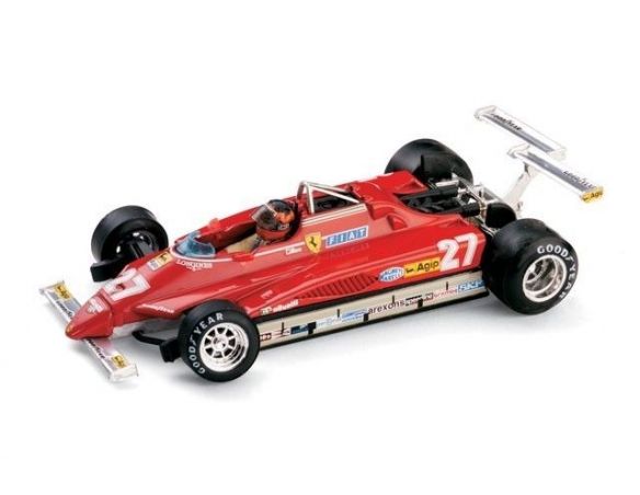 Brumm BM0272CH FERRARI 126 C 2 G.VILLENEUVE 1982 N.27 LONG BEACH GP W/PILOTE 1:43 Modellino