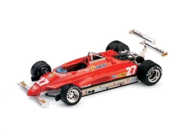 Brumm BM0272 FERRARI 126 C2 G.VILLENEUVE 1982 N.27 3rd LONG BEACH DISQUALIFY 1:43 Modellino