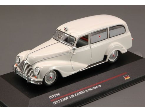 IST Models IST058 EMW 340 KOMBI 1953 DDR AMBULANCE 1:43 Ambulanze