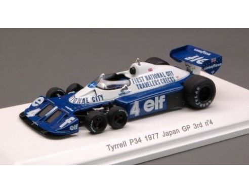 Reve Collection REVE70024 TYRRELL P 34 P.DEPAILLER 1977 N.4 3rd JAPAN GP 1:43 Modellino