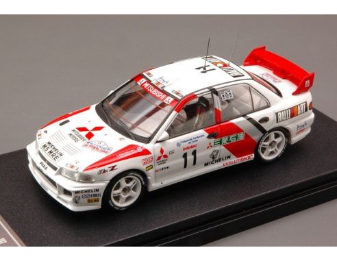 Hpi Racing HPI8549 MITSUBISHI LANCER EVO III N.11 8rd T.DE CORSE 1995 MAKINEN-HARJANNE 1:43 Modellino