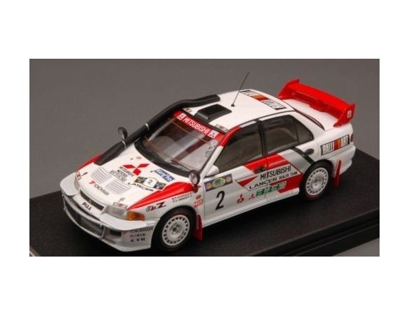 Hpi Racing HPI8552 MITSUBISHI LANCER EVO III N.2 2nd KENYA 1995 SHINOZUKA-KUUKKALA 1:43 Modellino