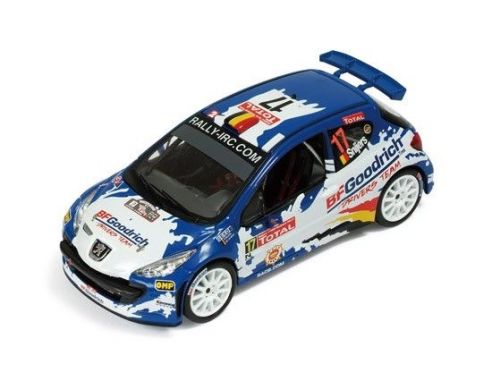 Ixo model RAM349 PEUGEOT 207 N.17 YPRES 2008 1:43 Modellino