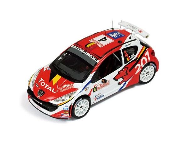Ixo model RAM363 PEUGEOT 207 N.4 2nd M.CARLO'09 1:43 Modellino