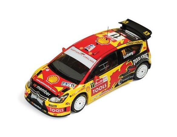 Ixo model RAM413 CITROEN C4 WRC N.11 2nd CORONA MEXICO RALLY 2010 MILLS-SOLBERG 1:43 Modellino