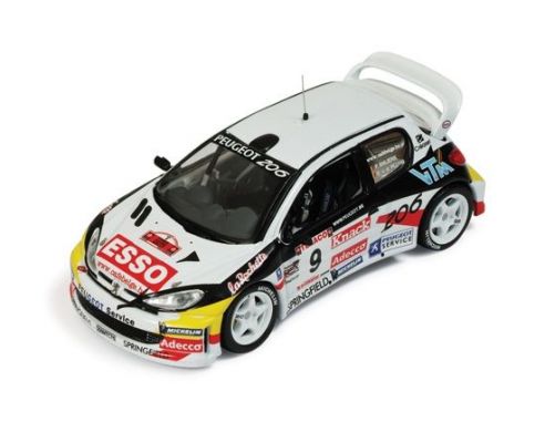Ixo model RAM440 PEUGEOT 206 WRC N.9 PLUYM/SNIYERS RALLY YPRES 2000 1:43 Modellino