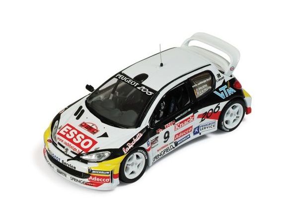 Ixo model RAM440 PEUGEOT 206 WRC N.9 PLUYM/SNIYERS RALLY YPRES 2000 1:43 Modellino