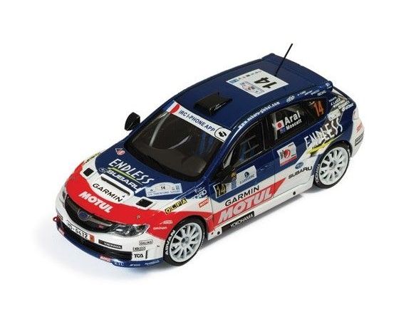 Ixo model RAM456 SUBARU IMPREZA WRC STI N.14 IRC T.DE CORSE 2011 MOSCATI-ARAI 1:43 Modellino