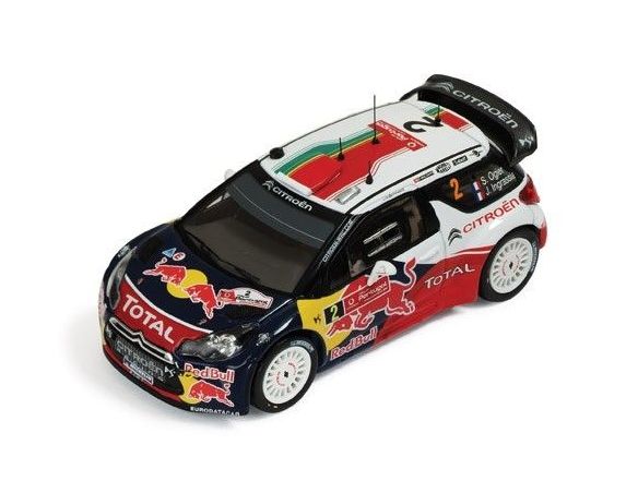 Ixo model RAM474 CITROEN DS3 N.2 WINNER PORTUGAL RALLY 2011 INGRASSIA-OGIER 1:43 Modellino