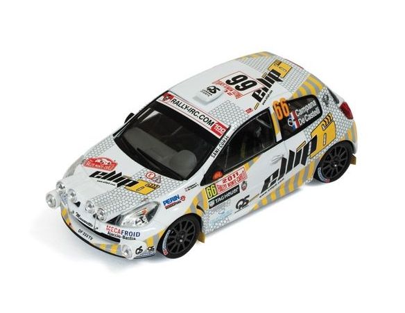 Ixo model RAM475 RENAULT CLIO R3 N.66 M.CARLO'11 W/NIGHT LIGHTS CAMPANA DE CASTELLI 1:43 Modellino