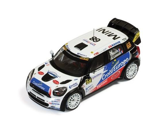 Ixo model RAM518 MINI JOHN COOPER WORKS N.68 14th RALLY DE FRANCE MULLER-LENEVEU 1:43 Modellino