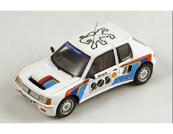 Spark Model S1266 PEUGEOT 205 T 16 PRESENT.1985 1:43 Auto Rally