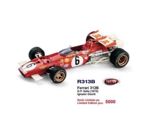 Brumm BM0313B FERRARI 312 B I.GIUNTI 1970 N.6 RETIRED ITALY GP 1:43 Modellino