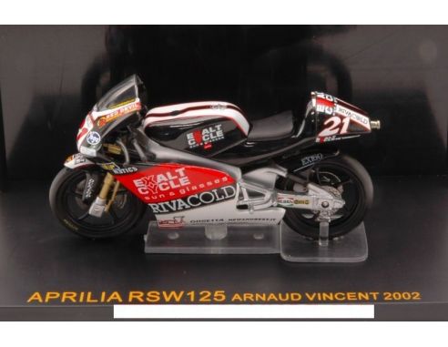 Ixo Model BIXJ0004 APRILIA RSW 125 A.VINCENT '02 1:24 Modellino