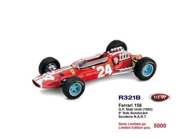 Brumm BM0321B FERRARI 158 B.BONDURANT 1965 N.24 9th USA GP 1:43 Modellino