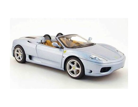 Hot Wheels HWP9905 FERRARI 360 SPIDER 2000 LIGHT BLUE MET.1:18 Modellino