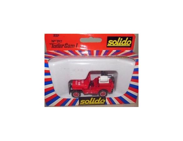 Solido 2117 JEEP WITH HOSE REEL RED 1/50 Modellino