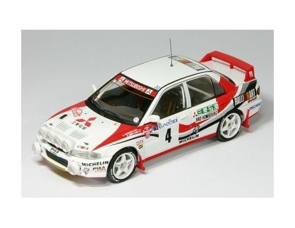 Hpi Racing HPI8542 MITSUBISHI LANCER EVOLUTION N.4 6th MONTECARLO 1993 SCHWARZ-GRIST 1:43 Modellino