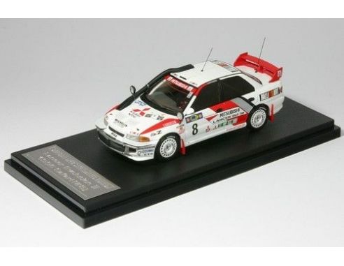 Hpi Racing HPI8618 MITSUBISHI LANCER EVO III N.8 6th KENYA 1996 SHINOZUKA-KUUKKALA 1:43 Modellino