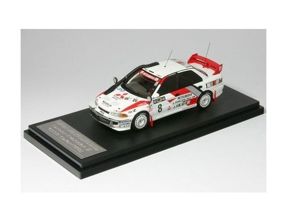 Hpi Racing HPI8618 MITSUBISHI LANCER EVO III N.8 6th KENYA 1996 SHINOZUKA-KUUKKALA 1:43 Modellino