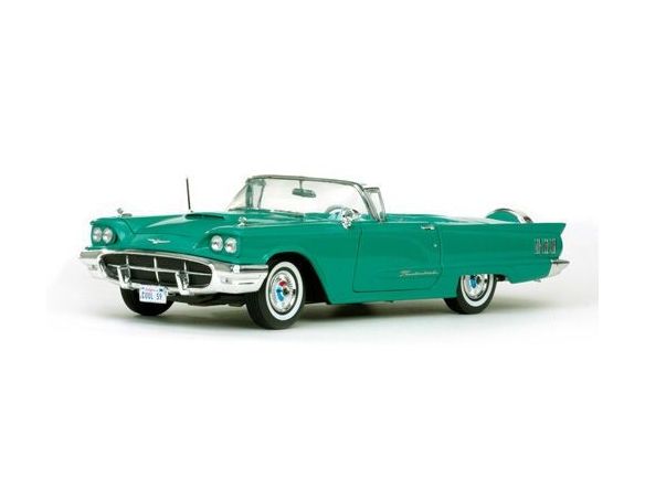 SunStar SS4315 FORD THUNDERBIRD OPEN CONVERTIBLE 1960 SULTANA TURQOISE 1:18 Modellino