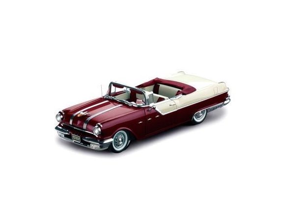 SunStar SS5056 PONTIAC STAR CHIEF OPEN CONVERTIBLE 1955 PERSIAN MAROON 1:18 Modellino