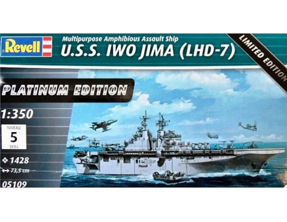 Revell RV5109 U.S.S. IWO JIMA (LHD-7) KIT 1:350 Modellino