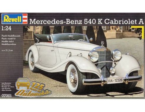 Revell RV7001 MERCEDES 540K CABRIOLET KIT 1:24 Kit Auto