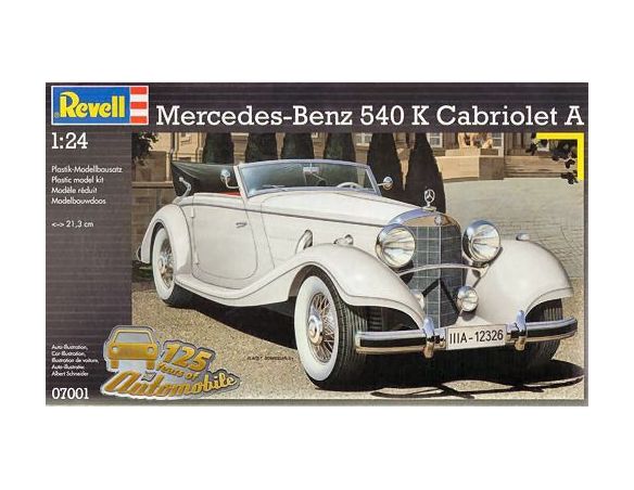 Revell RV7001 MERCEDES 540K CABRIOLET KIT 1:24 Kit Auto