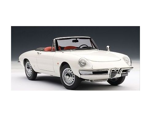 Auto Art / Gateway AA70136 ALFA ROMEO 1600 DUETTO SPIDER 1966 WHITE 1:18 Modellino