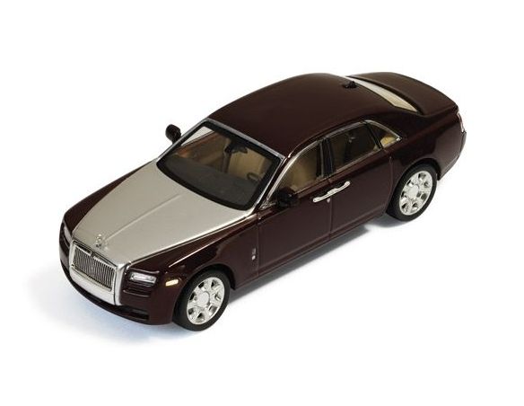 Ixo model MOC150P ROLLS ROYCE GHOST 2009 METALLIC BORDEAUX AND SILVER 1:43 Auto Stradali
