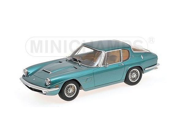 Minichamps PM107123420 MASERATI MISTRAL COUPE' 1963 MET.LIGHT GREEN RESIN ED.LIM.999 PCS 1:18 Auto Stradali