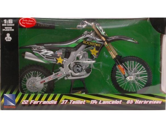 New Ray NY49393B KAWASAKI KX450F N.22 1:6 Modellino