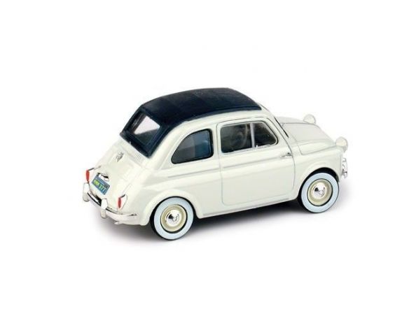 Brumm BM0377 FIAT NUOVA 500 AMERICA CHIUSA 1958 GRIGIO CHIARO TARGA CALIFORNIA 1:43 Modellino