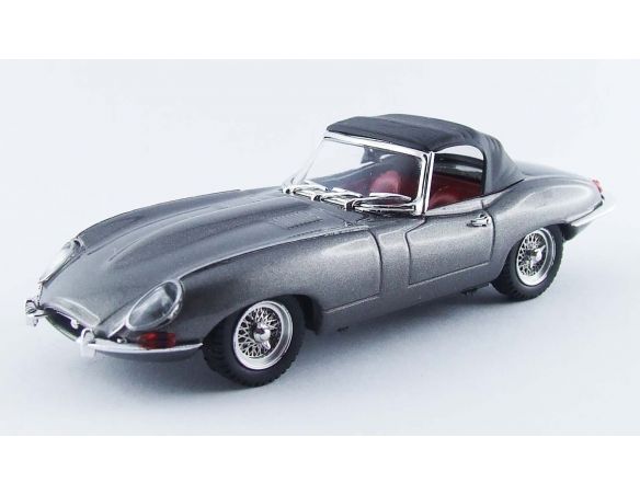 Best Model BT9508 JAGUAR E SPIDER SOFT TOP 1961 GUNMETAL 1:43 Modellino