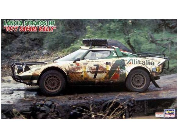 Hasegawa HGHASCR36 LANCIA STRATOS HF N.7 3rd SAFARI RALLY S.MUNARI KIT 1:24 Kit Auto