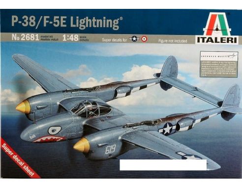 Italeri IT2681 P 38 F LIGHTNING AEREO KIT 1:48 Modellino