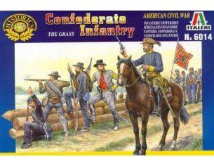 Italeri IT6014 CONFEDERATE INFANTRY THE GRAYS KIT 1:72 Modellino