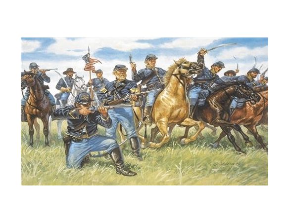 Italeri IT6013 UNION CAVALRY THE BLUE JACKETS KIT 1:72 Modellino