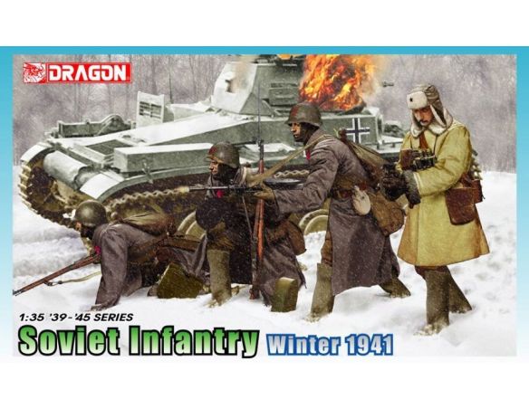 Dragon D6744 SOVIET INFANTRY WINTER 1941 KIT 1:35 Modellino